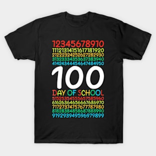 Kids 100Th Day Of School Teacher Kids 100 Days Math Numbers T-Shirt